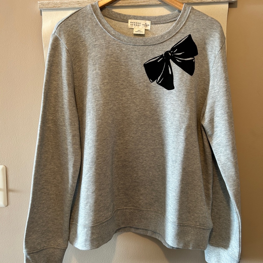 Kate Spade Black Bow Accent Sweatshirt